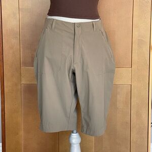 Women's FIG Tan Bermuda-Length Shorts, Size 8